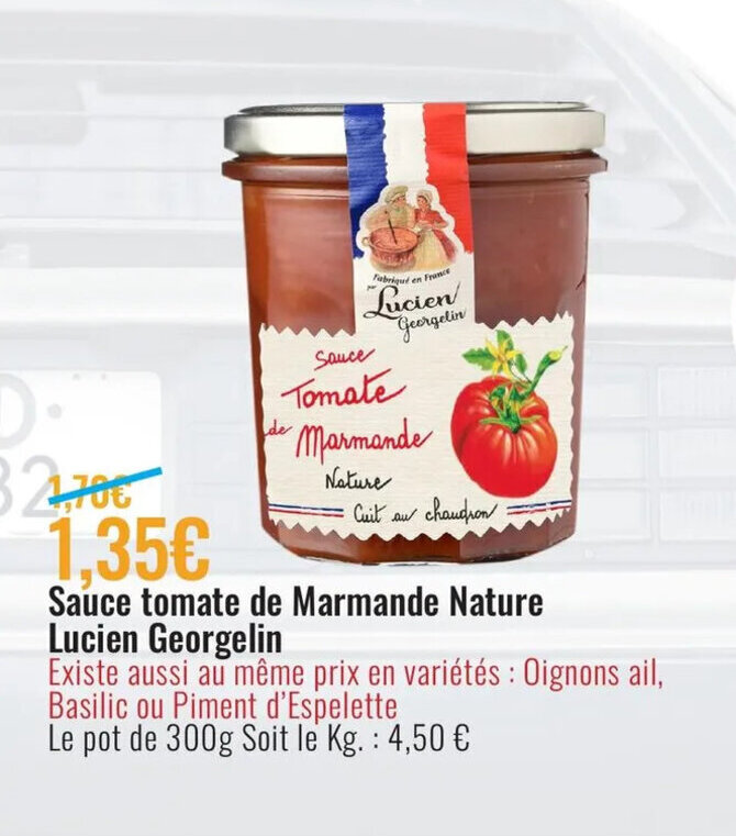 Promo Sauce Tomate de Marmande Nature Lucien chez E.Leclerc