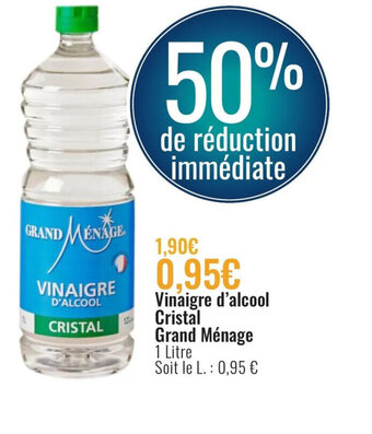E.Leclerc Vinaigre d'Alcool Cristal Grand Ménage offre
