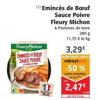 Colruyt Emincés de Boeuf Sauce Poivre Fleury Michon offre