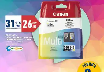 Bureau Vallée Pack de 2 cartouches d'encre canon pg540-cl541 offre