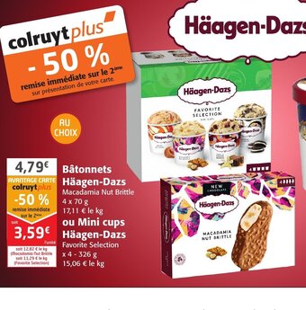 Colruyt Bâtonnets Häagen-Dazs offre