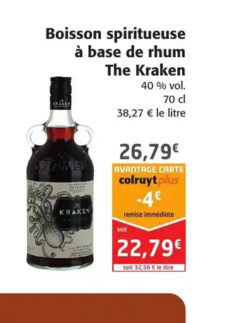Colruyt Boisson Spiritueuse à Base de Rhum The Kraken offre