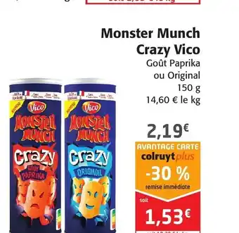 Colruyt Monster Munch Crazy Vico offre