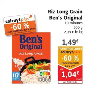 Colruyt Riz Long Grain Ben's Original offre