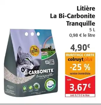 Colruyt Litière La Bi-Carbonite Tranquille 5L offre