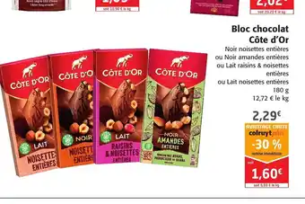 Colruyt Bloc Chocolat Cote d'Or offre