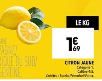 Supeco Citron Jaune offre