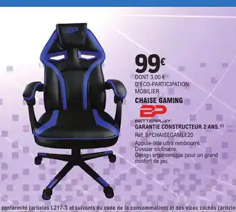 E.Leclerc Chaise Gaming offre