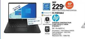 E.Leclerc PC Portable Hp offre