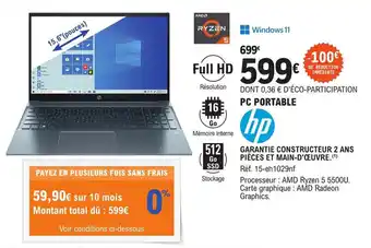 E.Leclerc PC Portable Hp offre