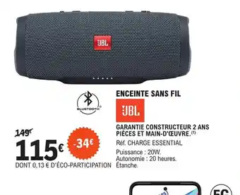 E.Leclerc Enceinte Sans Fil offre