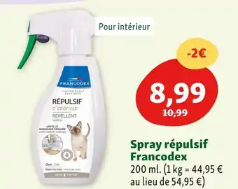 Maxi Zoo Francodex spray répulsif offre