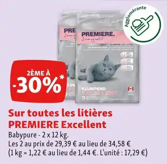Maxi Zoo Premiere les litières excellent offre
