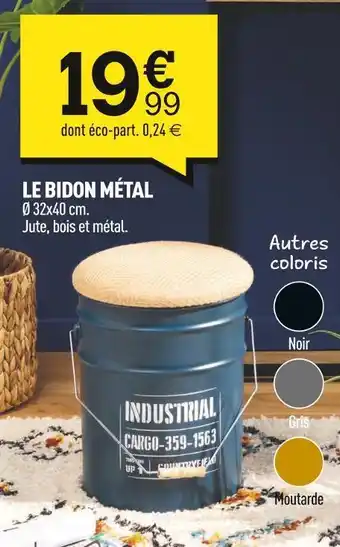 Centrakor Le bidon métal offre