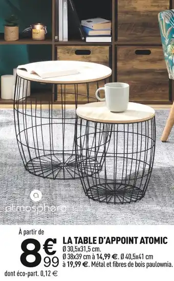 Centrakor La table d’appoint atomic offre
