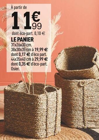 Centrakor Le panier offre