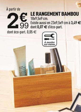 Centrakor Le rangement bambou offre