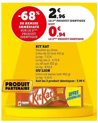 Super U Kit Kat offre