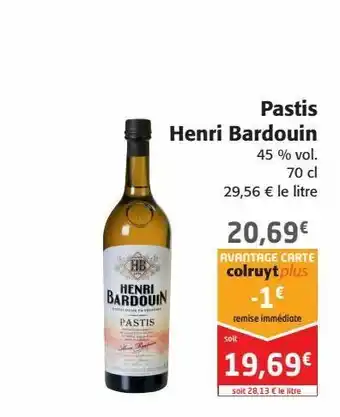 Colruyt Pastis henri bardouin offre