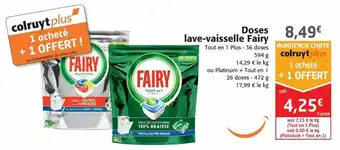 Colruyt Doses lave-vaisselle fairy offre