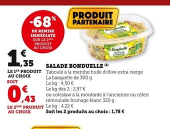 Super U Salade Bonduelle offre