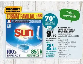 Super U Nettoyant Lave-Vaisselle Tout En 1 Sun offre