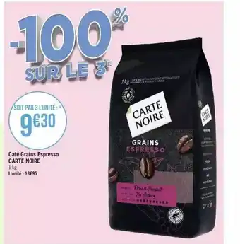 Géant Casino Café grains espresso carte noire offre