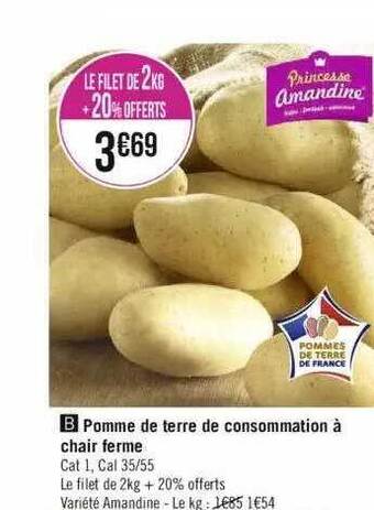 Géant Casino Pomme de terre de consommation à chair ferme offre