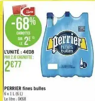 Géant Casino Perrier fines bulles offre