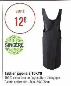 Géant Casino Tablier japonais tokyo sincère offre