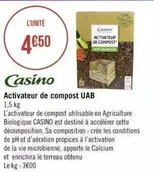 Géant Casino Activateur de compost uab casino offre