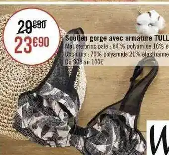 Géant Casino Soutien gorge avec armature tull design offre
