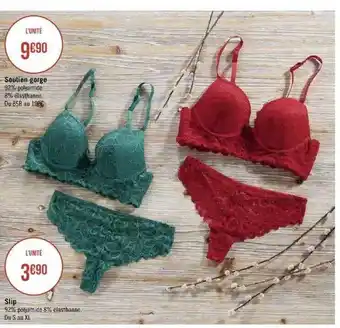 Géant Casino Soutien gorge, slip offre