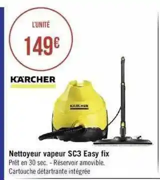 Géant Casino Nettoyeur vapeur sc3 easy fix kärcher offre