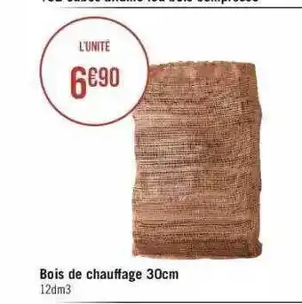 Géant Casino Bois de chauffage 30 cm offre