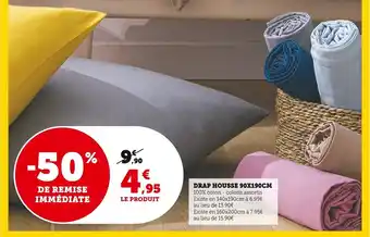 Super U Drap Housse 90x190 cm offre
