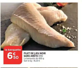Bi1 Filet De Lieu Noir Sans Arete offre