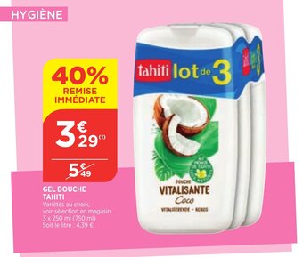Bi1 Gel Douche Tahiti offre