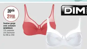 Géant Casino Soutien gorge avec armature Generous offre