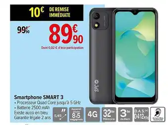 Carrefour Smartphone smart 3 offre