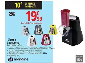 Carrefour Râpe à légumes offre