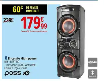 Carrefour Enceinte high power poss offre