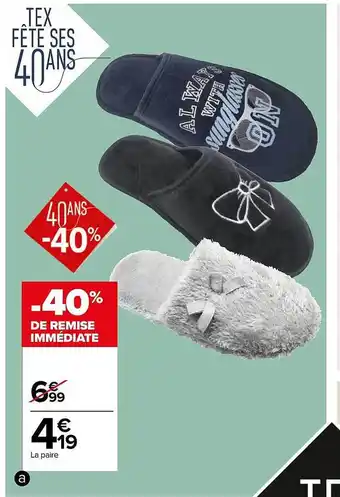 Carrefour La paire tex offre