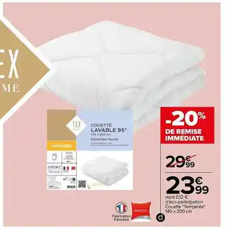 Carrefour Couette offre