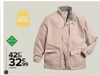 Carrefour La parka tex recyclé offre