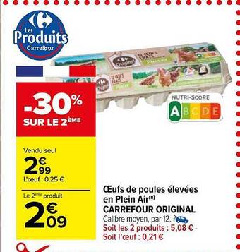 Carrefour Market Oeufs de poules élevées en plein air carrefour original offre