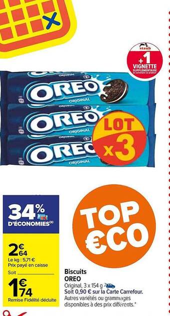 Carrefour Market Biscuits oreo offre