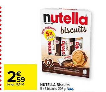 Carrefour Market Nutella biscuits offre
