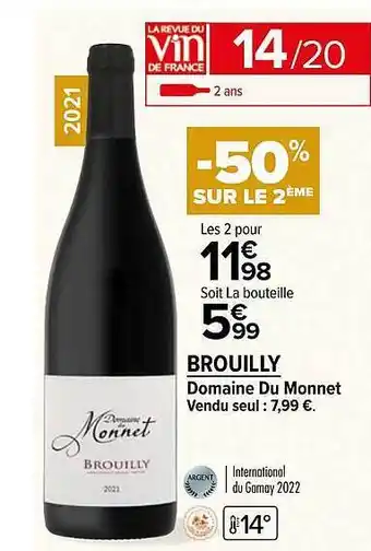 Brouilly domaine du monnet