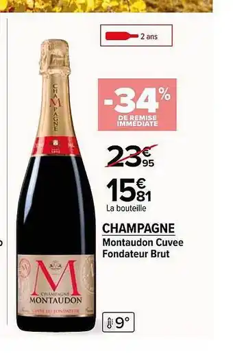 Champagne montaudon cuvée fondateur brut